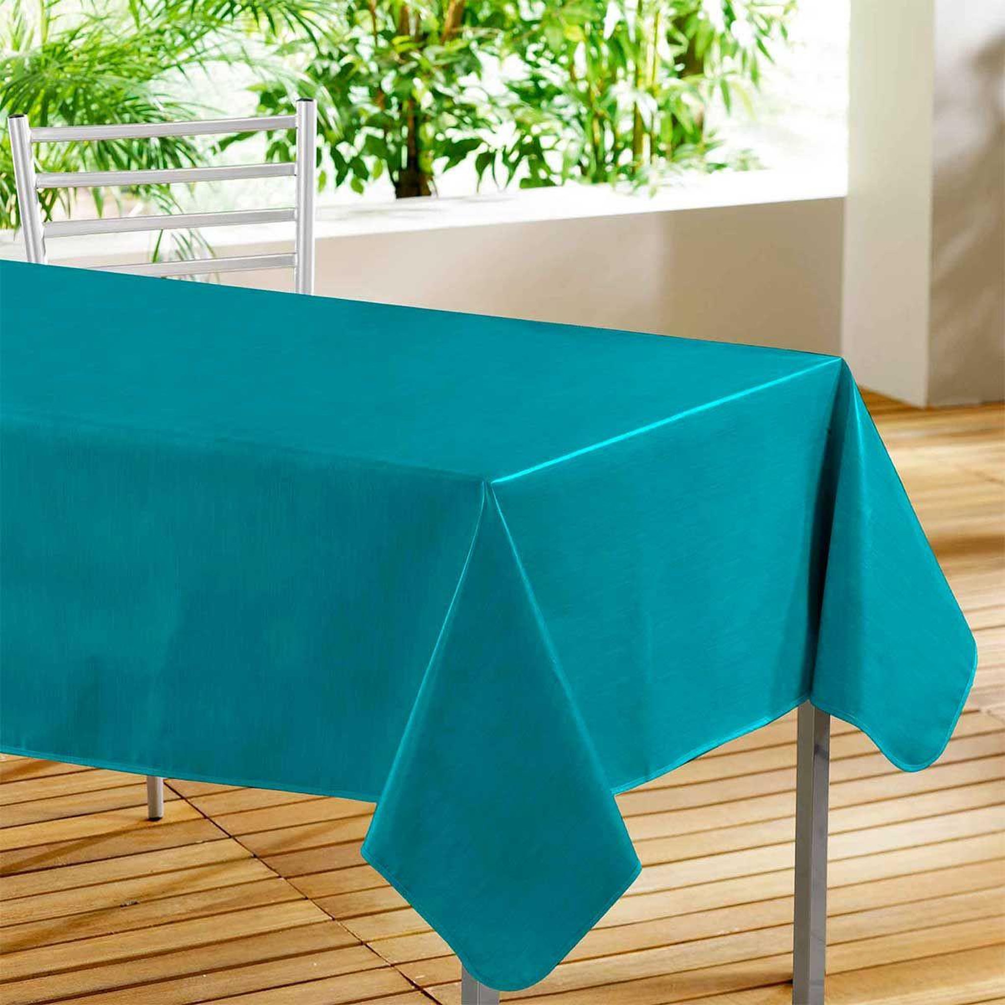 Douceur d'Intérieur Nappe toile cirée  declino  140x240cm bleu