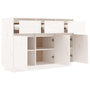 Voir la diapositive 4 : VIDAXL Buffet blanc 110x34x75 cm bois massif de pin