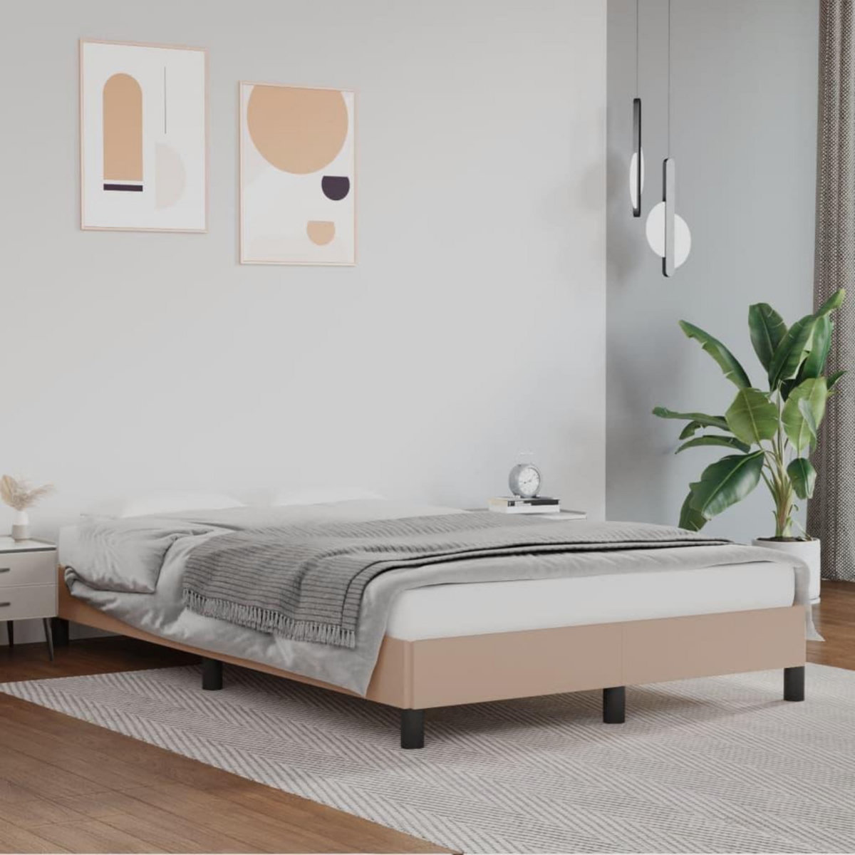 VIDAXL Cadre de lit sans matelas cappuccino 120x190 cm similicuir