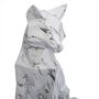 Voir la diapositive 2 : ATMOSPHERA Statuette Déco Origami  Renard  25cm Blanc