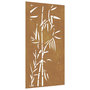 Voir la diapositive 2 : VIDAXL Decoration murale jardin 105x55 cm acier corten design bambou