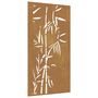 Voir la diapositive 2 : VIDAXL Decoration murale jardin 105x55 cm acier corten design bambou