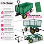 Voir la diapositive 2 : tectake Chariot de jardin et de transport avec des parois latérales rabattables vert
