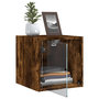 Voir la diapositive 5 : VIDAXL Tables de chevet et portes vitrees 2 pcs chene fume 35x37x35 cm
