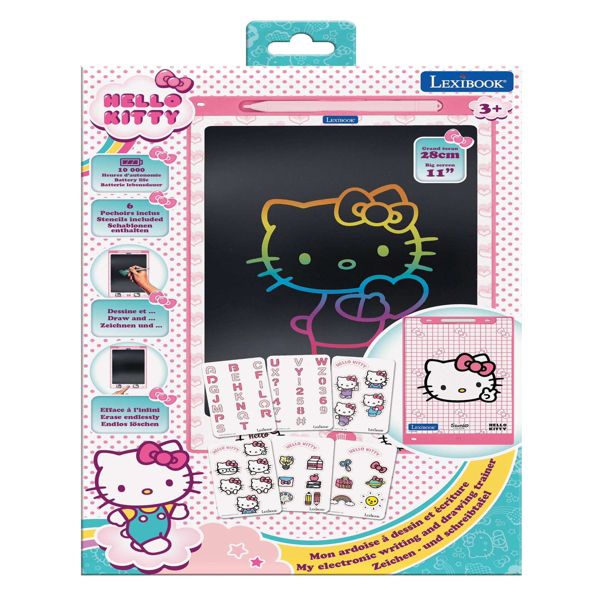 Voir la diapositive 3 : Lexibook Tablette à Dessins électronique multicolore Hello Kitty