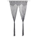 VIDAXL Rideau en macrame Anthracite 140x240 cm Coton