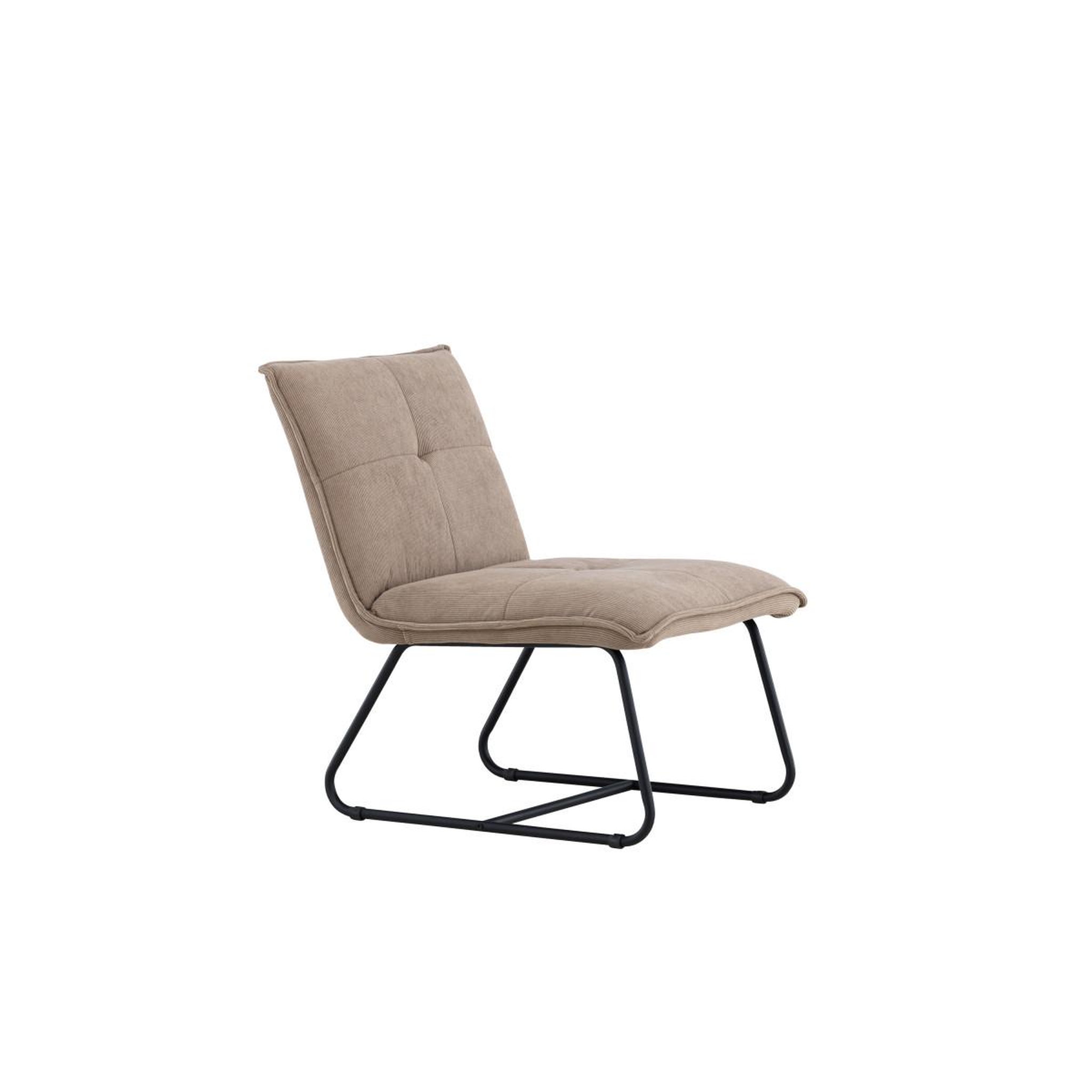 Voir la diapositive 4 : Paris Prix Fauteuil design en tissu côtelé  madison  79cm marron