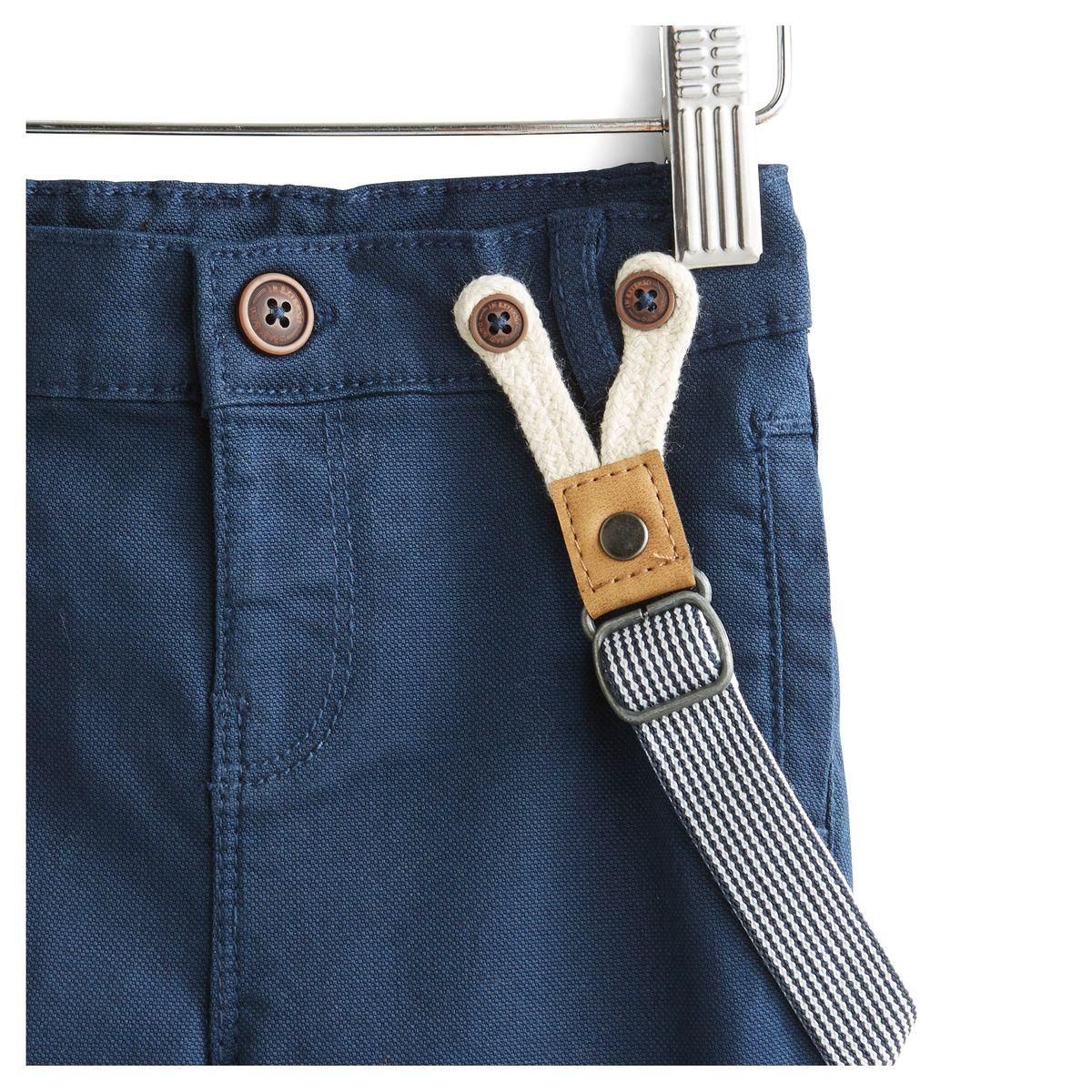 IN EXTENSO Pantalon à bretelles bébé garçon