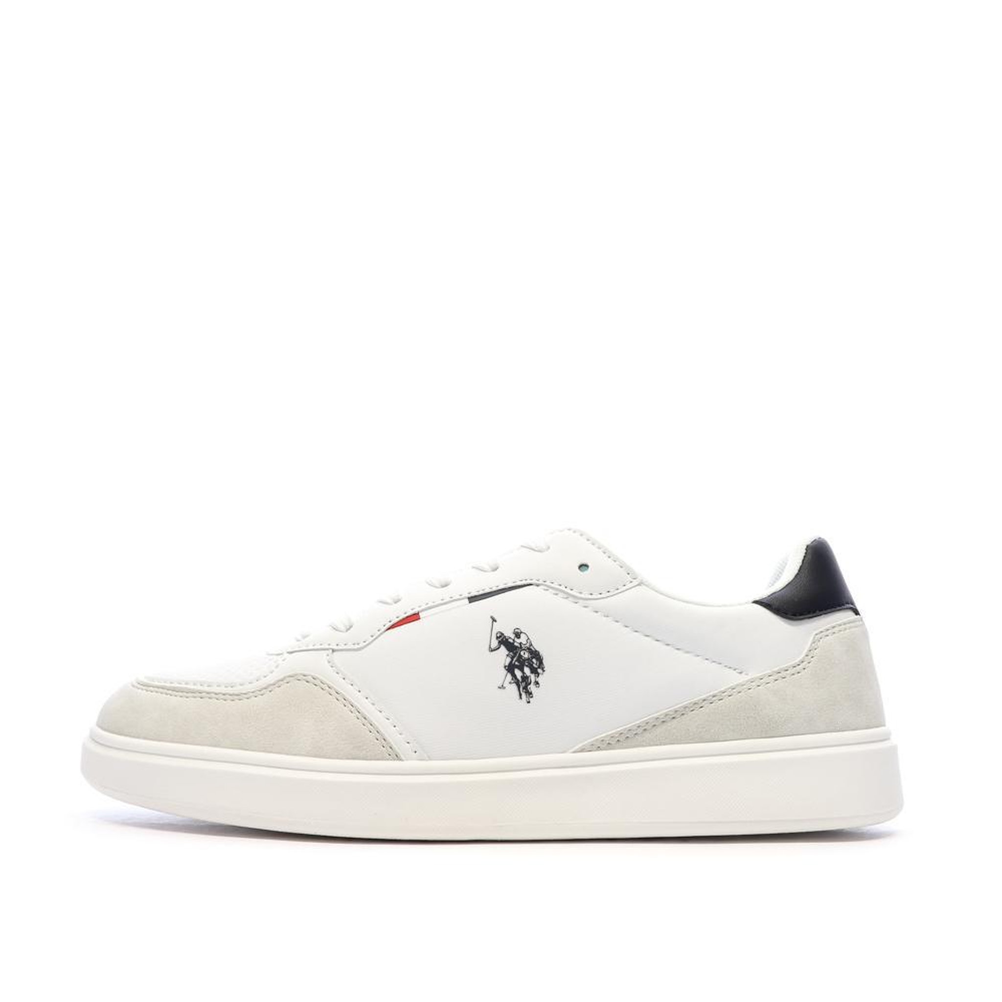 Voir la diapositive 1 : U.S. Polo Assn. Baskets Blanc/Marine Homme US Polo ASSN Byron