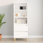 VIDAXL Buffet haut Blanc 40x36x110 cm Bois d'ingenierie