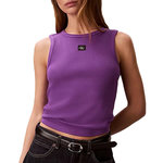 CALVIN KLEIN JEANS Débardeur  Femme Calvin Klein Jeans A Woven  abel. Coloris disponibles : Violet