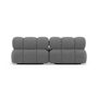 Voir la diapositive 6 : LISA DESIGN Ruby - canapé droit 4 places avec double méridienne - assise profonde - en velours texturé