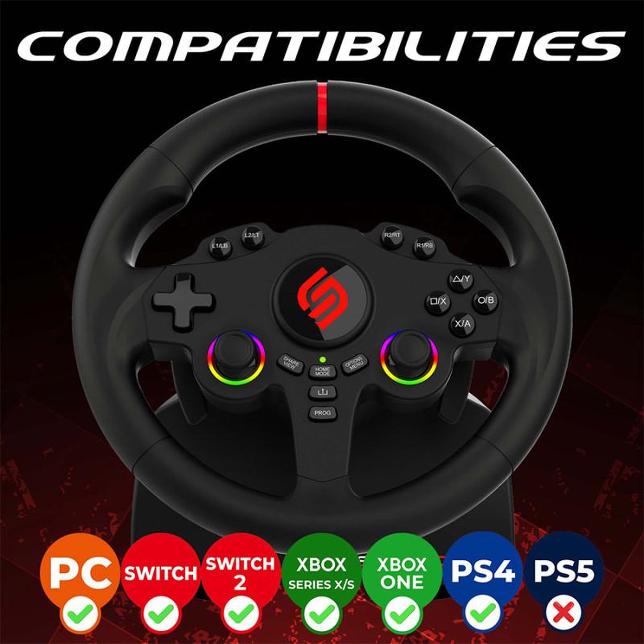 Voir la diapositive 2 : Subsonic 220 rs volant ps4, xbox, switch 2, switch et pc