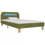 VIDAXL Cadre de lit avec LED Vert Tissu 90 x 200 cm