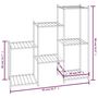 Voir la diapositive 6 : VIDAXL Jardiniere 83x25x80 cm Noir Fer