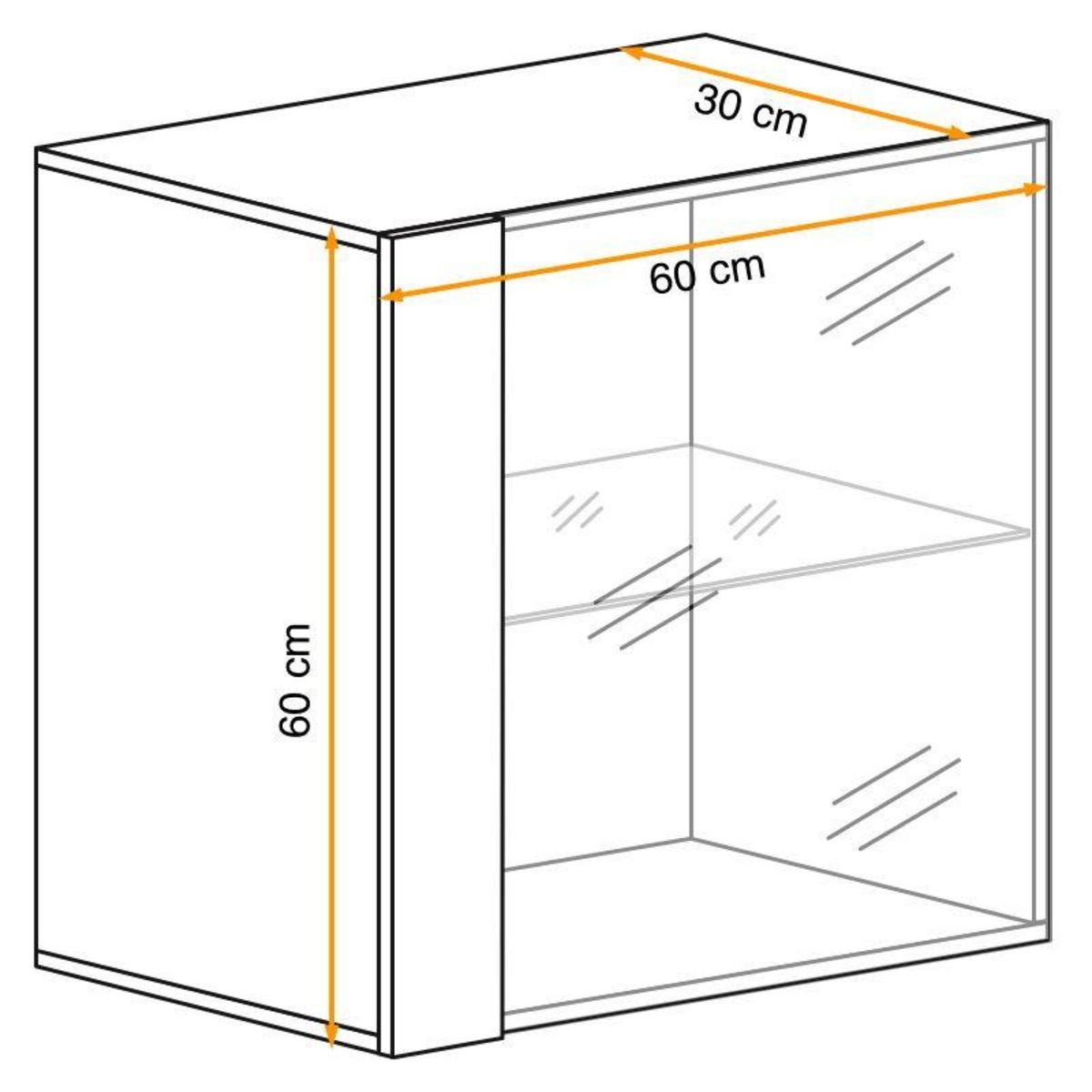 Paris Prix Vitrine Murale LED  Switch  60cm Gris