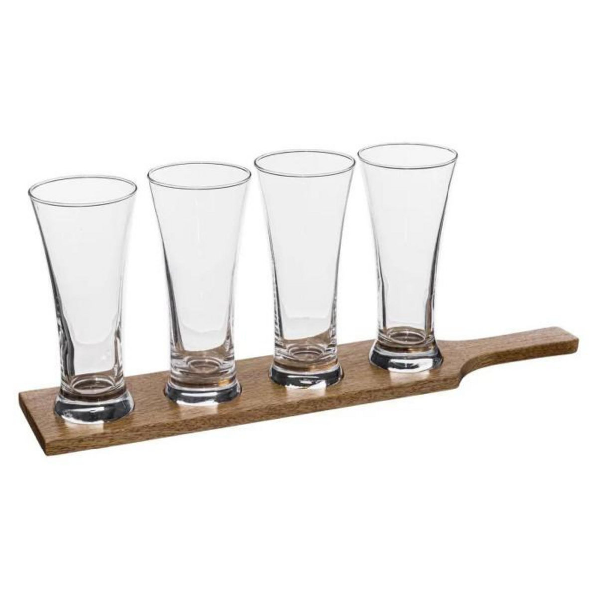 SECRET DE GOURMET Lot de 4 Verres à Bière & Rack  Victor  27cl Transparent