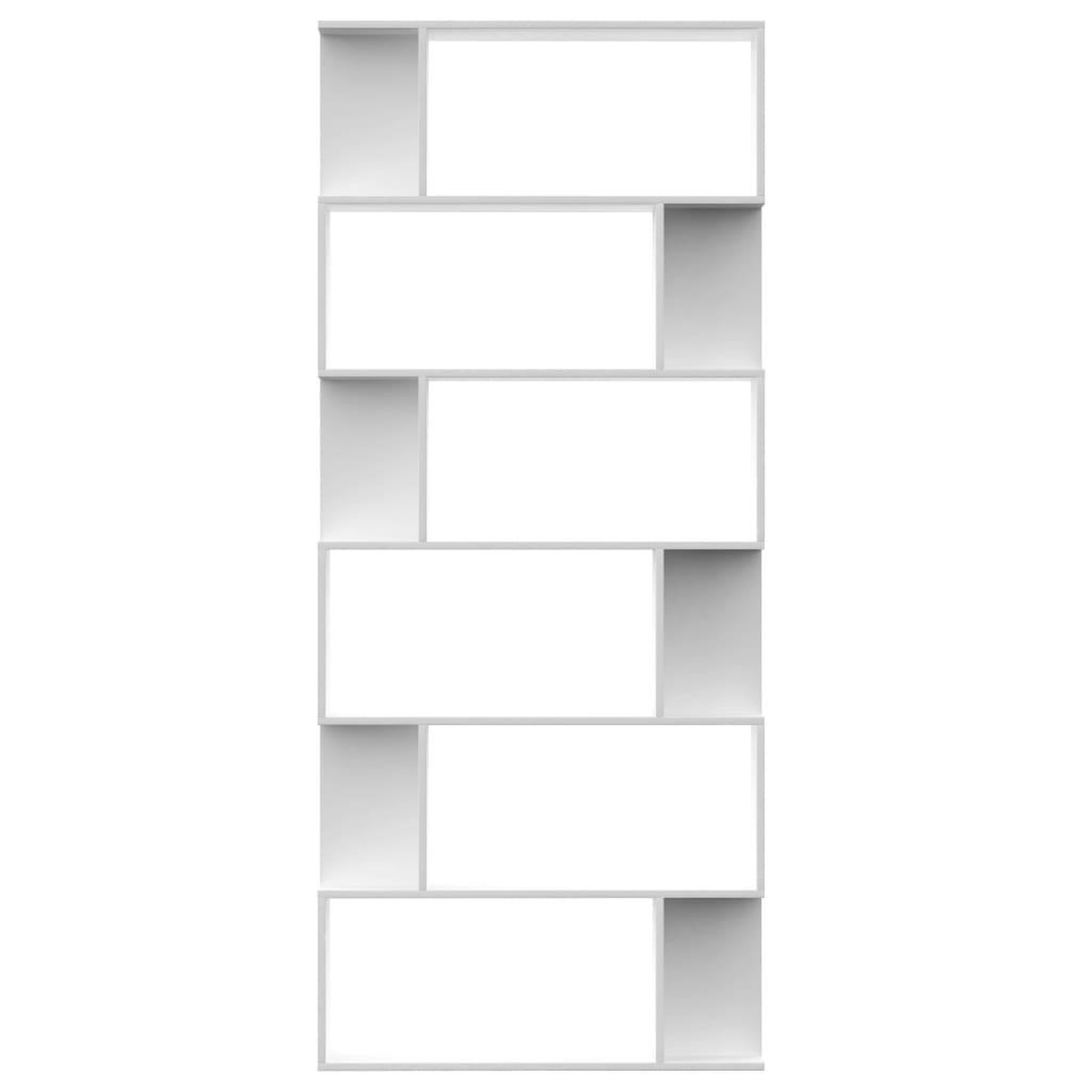 Voir la diapositive 5 : VIDAXL Bibliotheque/Separateur de piece Blanc Bois d'ingenierie