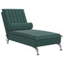 Voir la diapositive 2 : VIDAXL Chaise longue de massage avec traversin vert fonce velours