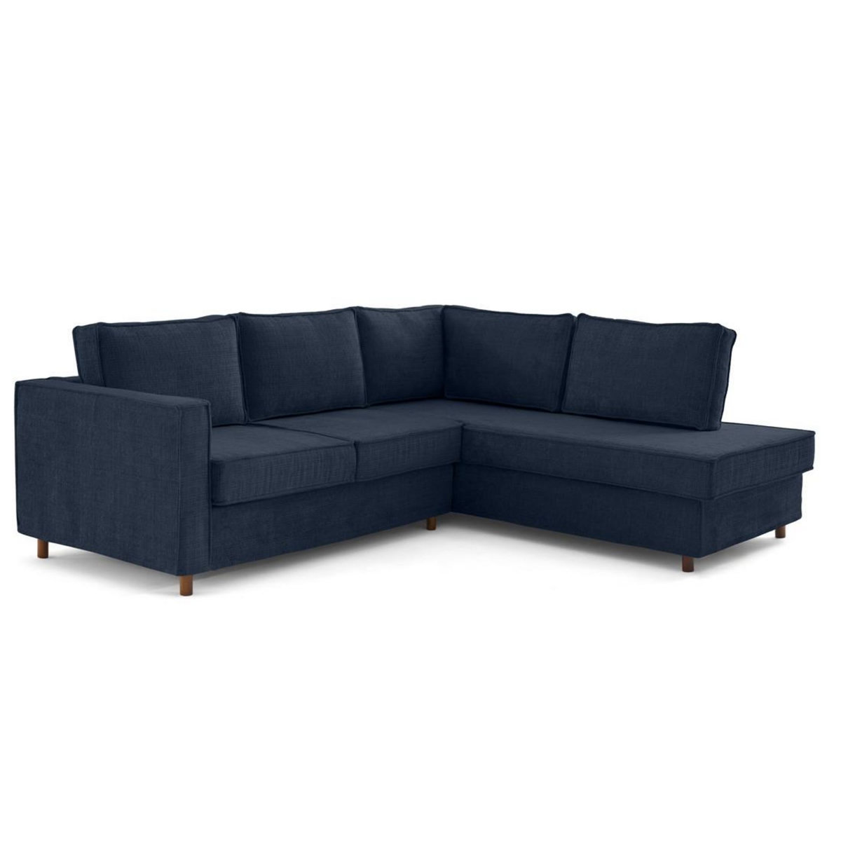 LISA DESIGN Jake - canapé déhoussable d'angle droit 5 places en velours texturé