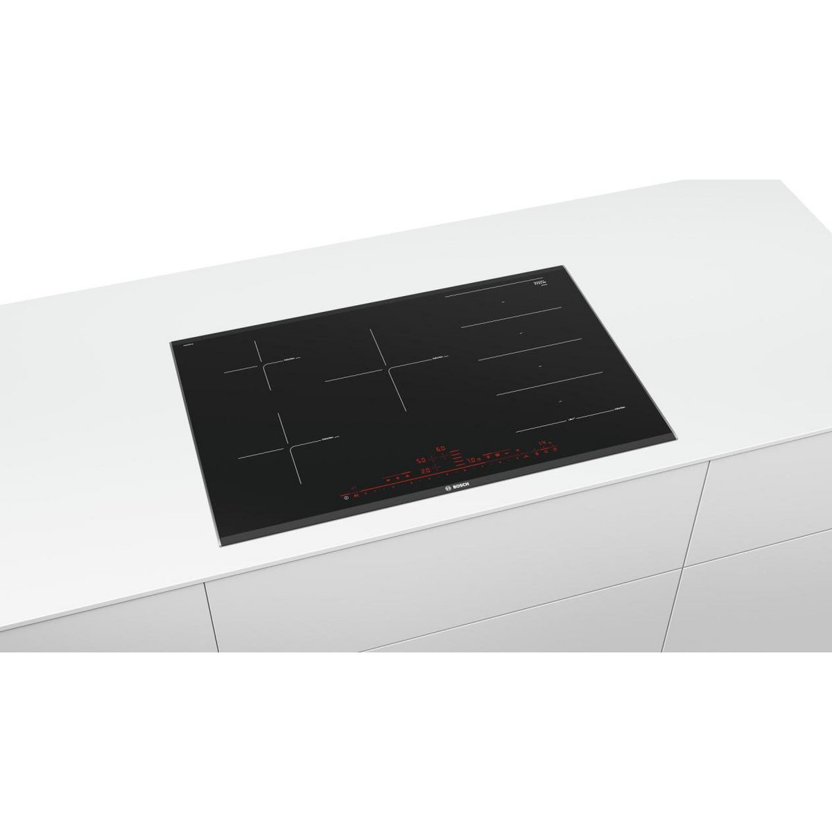 BOSCH Table de cuisson à induction 80cm 5 feux 7400w flexinduction noir - pxv875dv1e