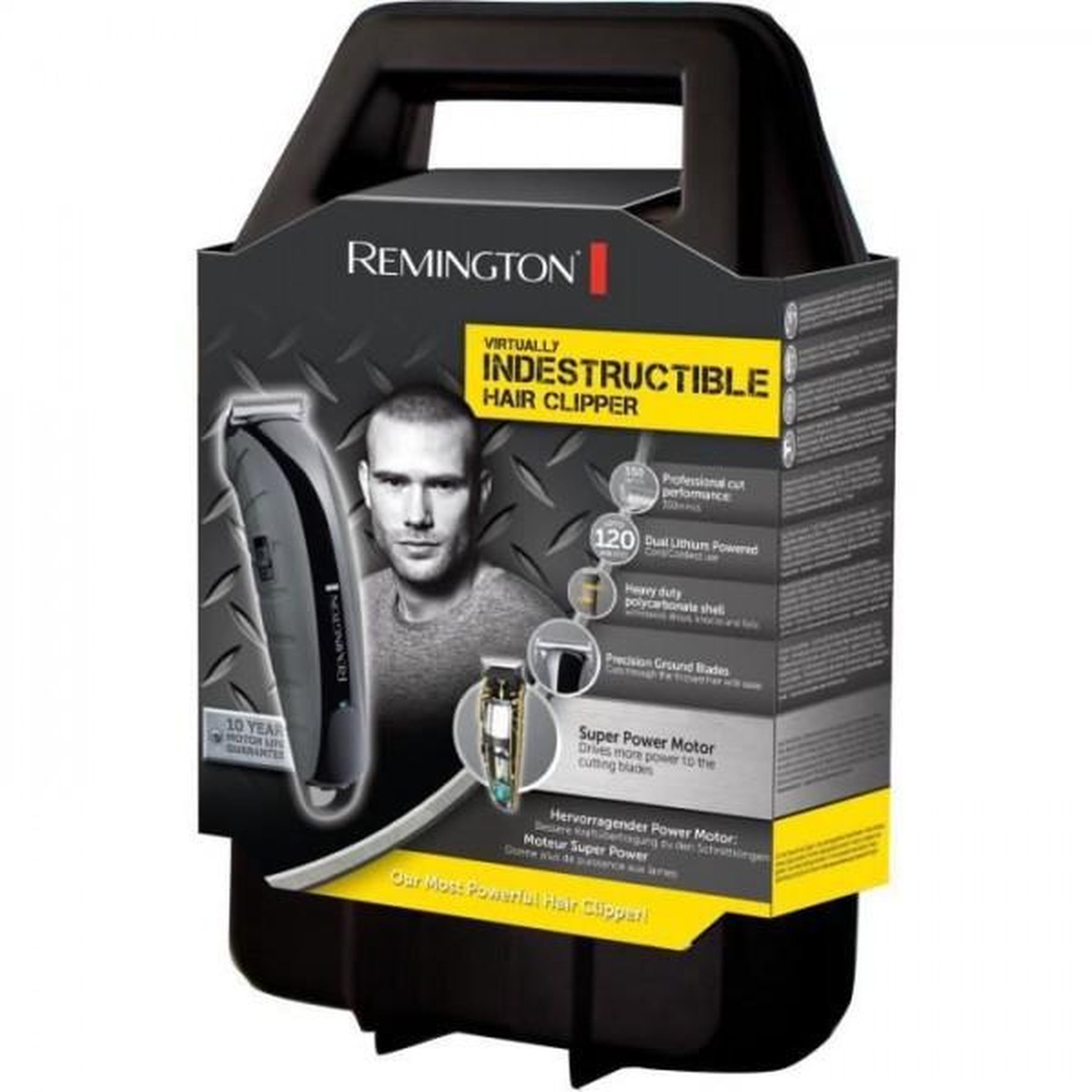 Voir la diapositive 4 : REMINGTON Tondeuse a Cheveux  Cheveux Indestructible REMINGTON HC5880 - Lames Acier Japonais Auto-Affûtées - Batterie Dual Lithium
