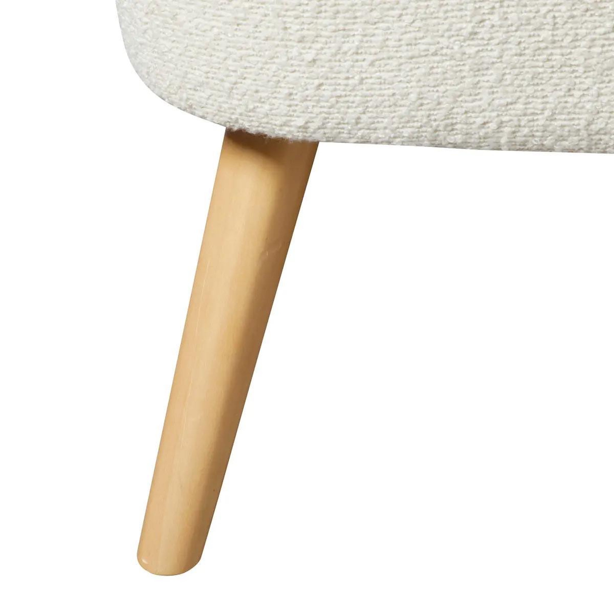 Voir la diapositive 2 : ATMOSPHERA Fauteuil tissu bouclette  naova  78cm blanc