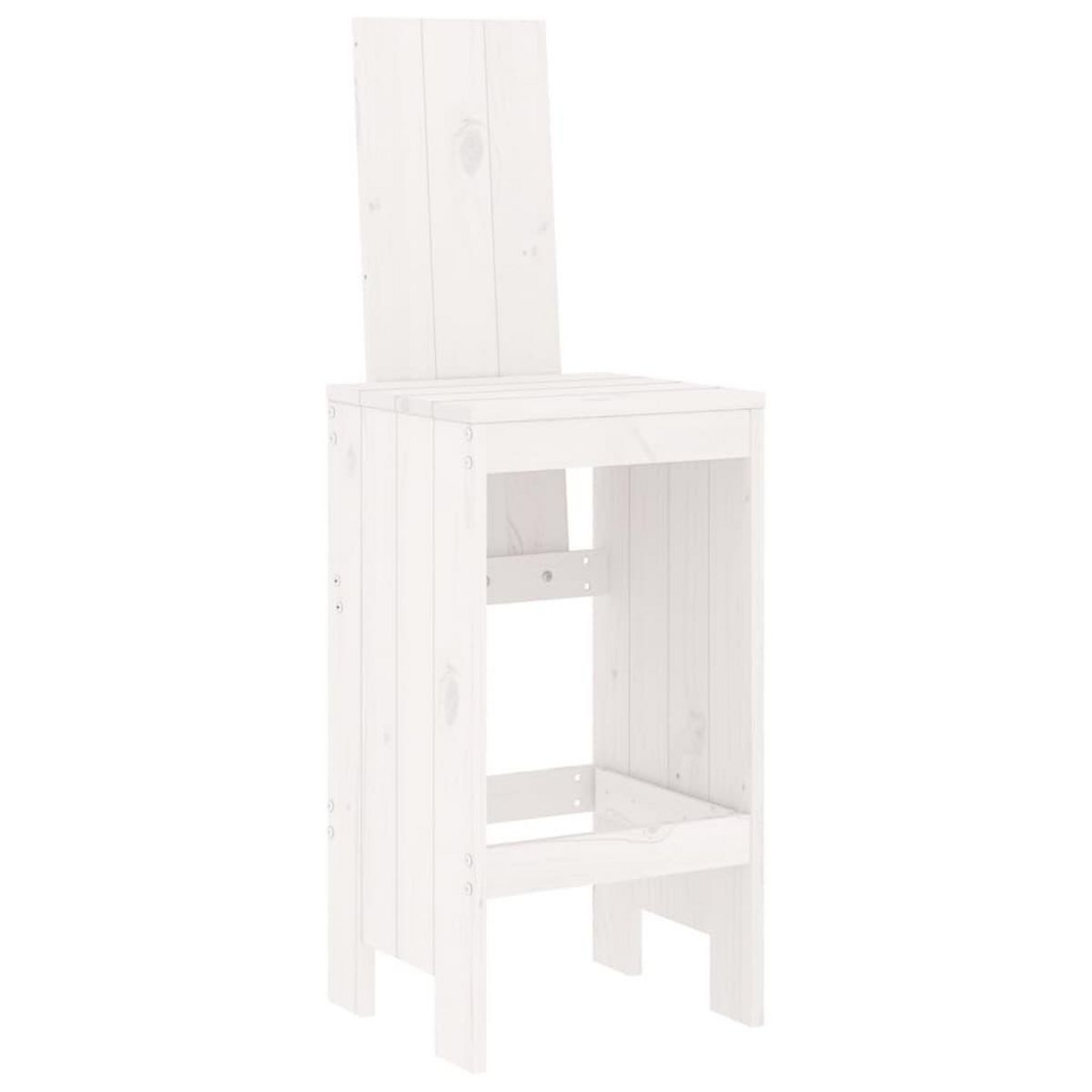 VIDAXL Ensemble de bar de jardin 5 pcs blanc bois massif de pin