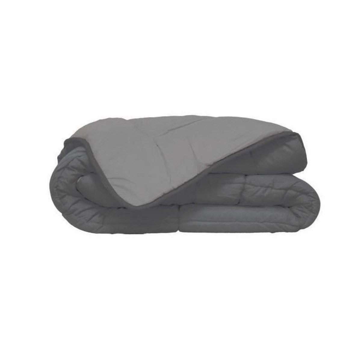 POYET MOTTE HUDSON Couette legere Microfibre 200g/m2 240x260cm Acier + Argent