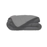 POYET MOTTE HUDSON Couette legere Microfibre 200g/m2 240x260cm Acier + Argent