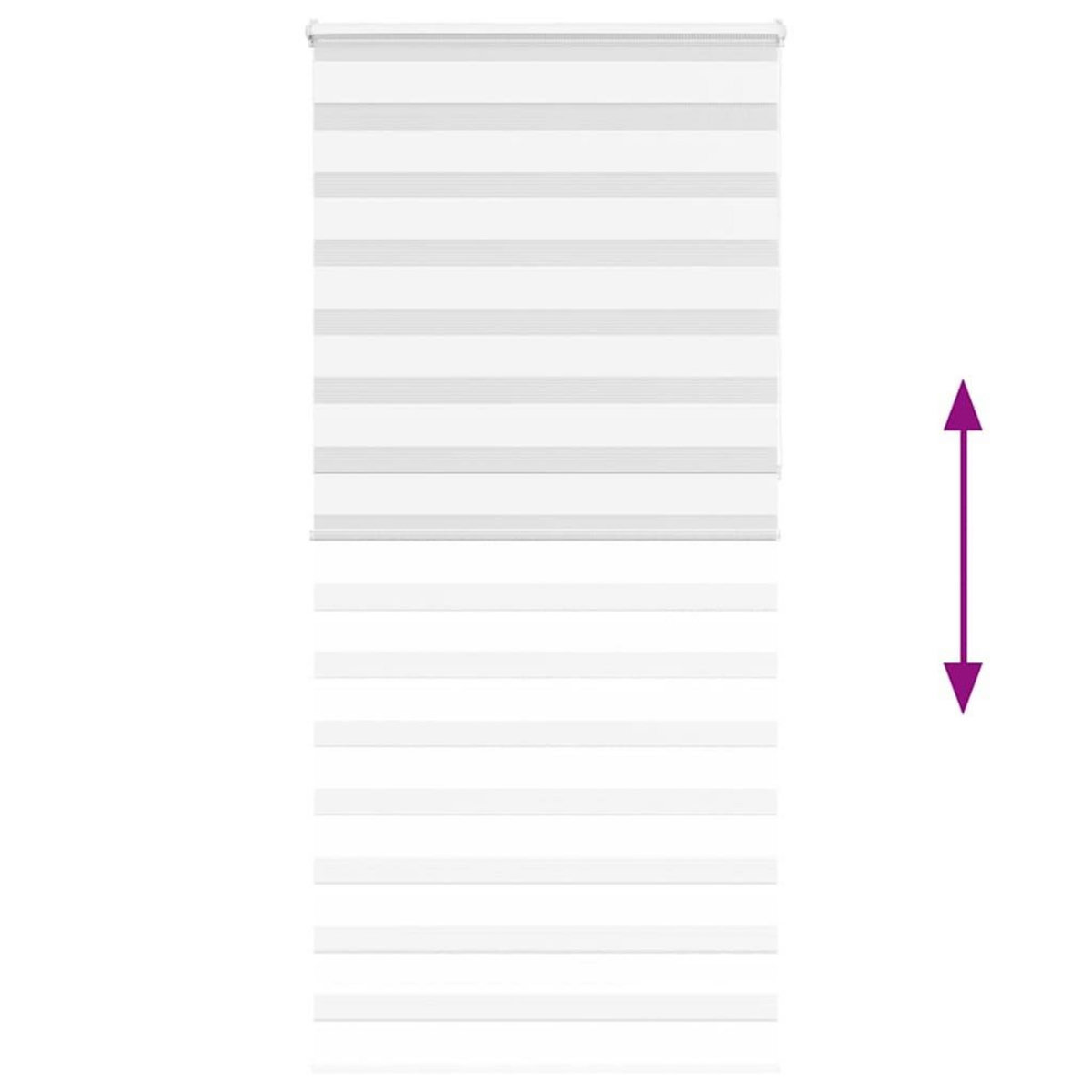 VIDAXL Store zebre blanc 95x230 cm largeur du tissu 90,9 cm polyester