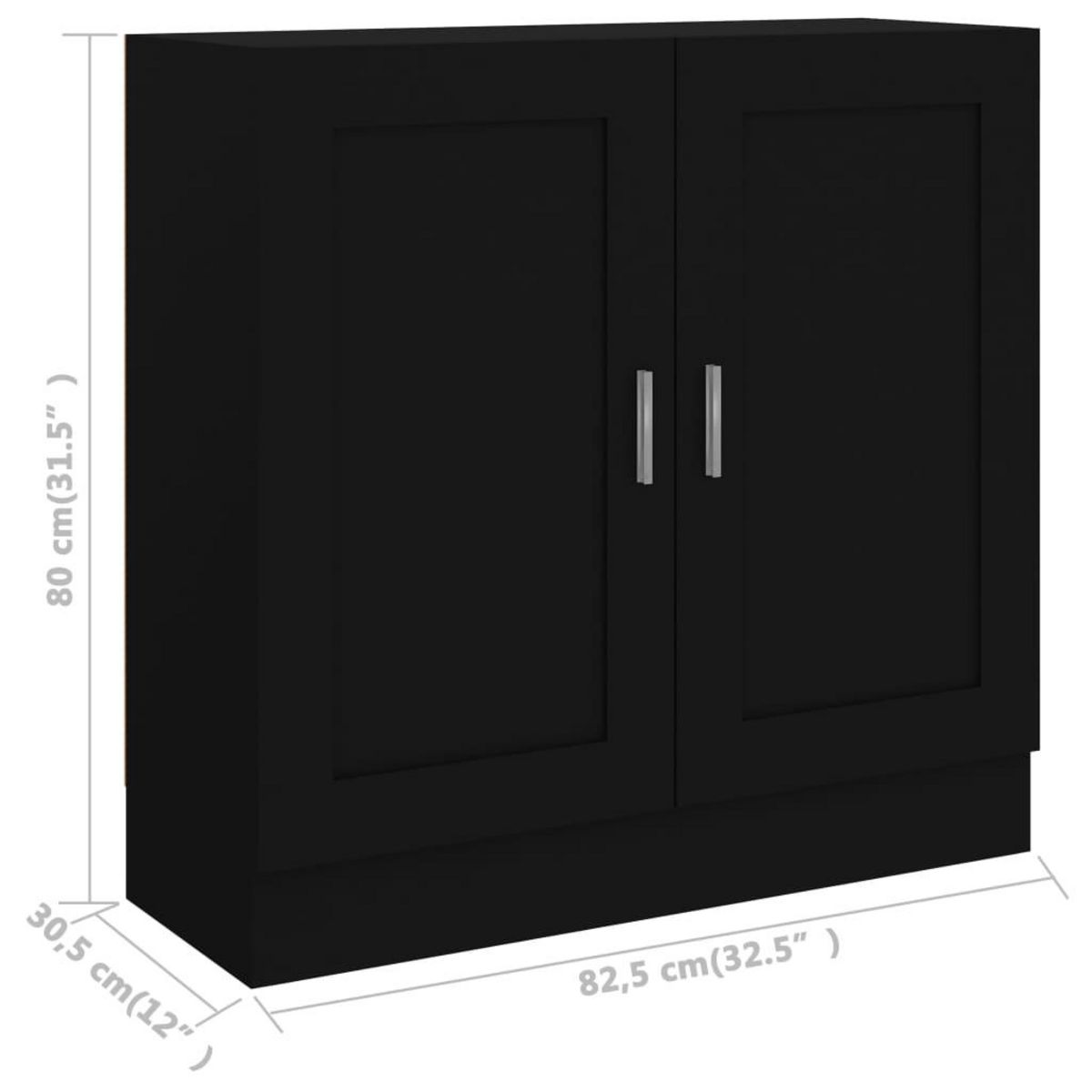 VIDAXL Bibliotheque Noir 82,5x30,5x80 cm Bois d'ingenierie