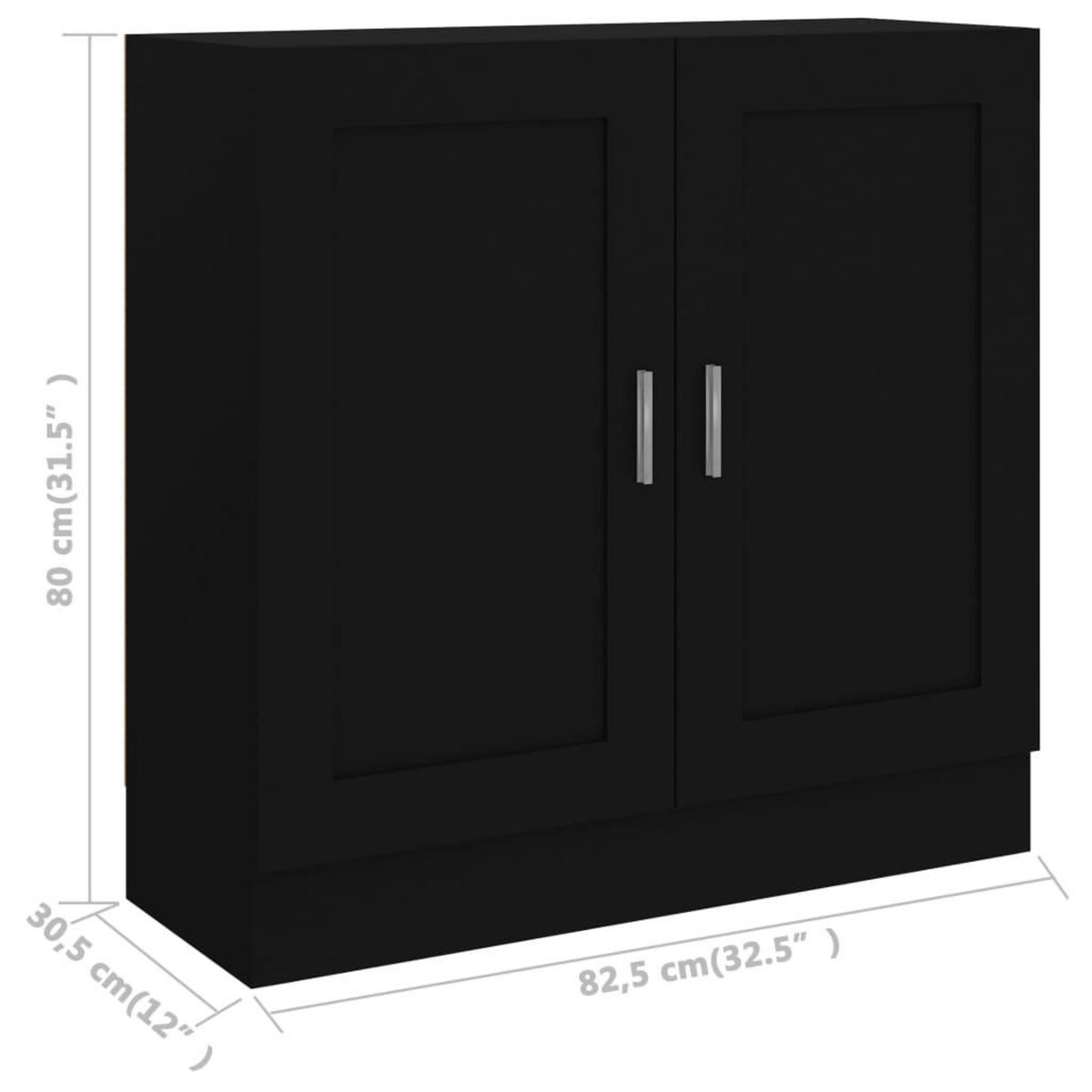 VIDAXL Bibliotheque Noir 82,5x30,5x80 cm Bois d'ingenierie