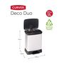 Voir la diapositive 4 : CURVER Curver Poubelle duo a pédale Deco 28 L Argenté 240638