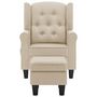 Voir la diapositive 3 : VIDAXL Fauteuil de massage avec repose-pied Creme Tissu