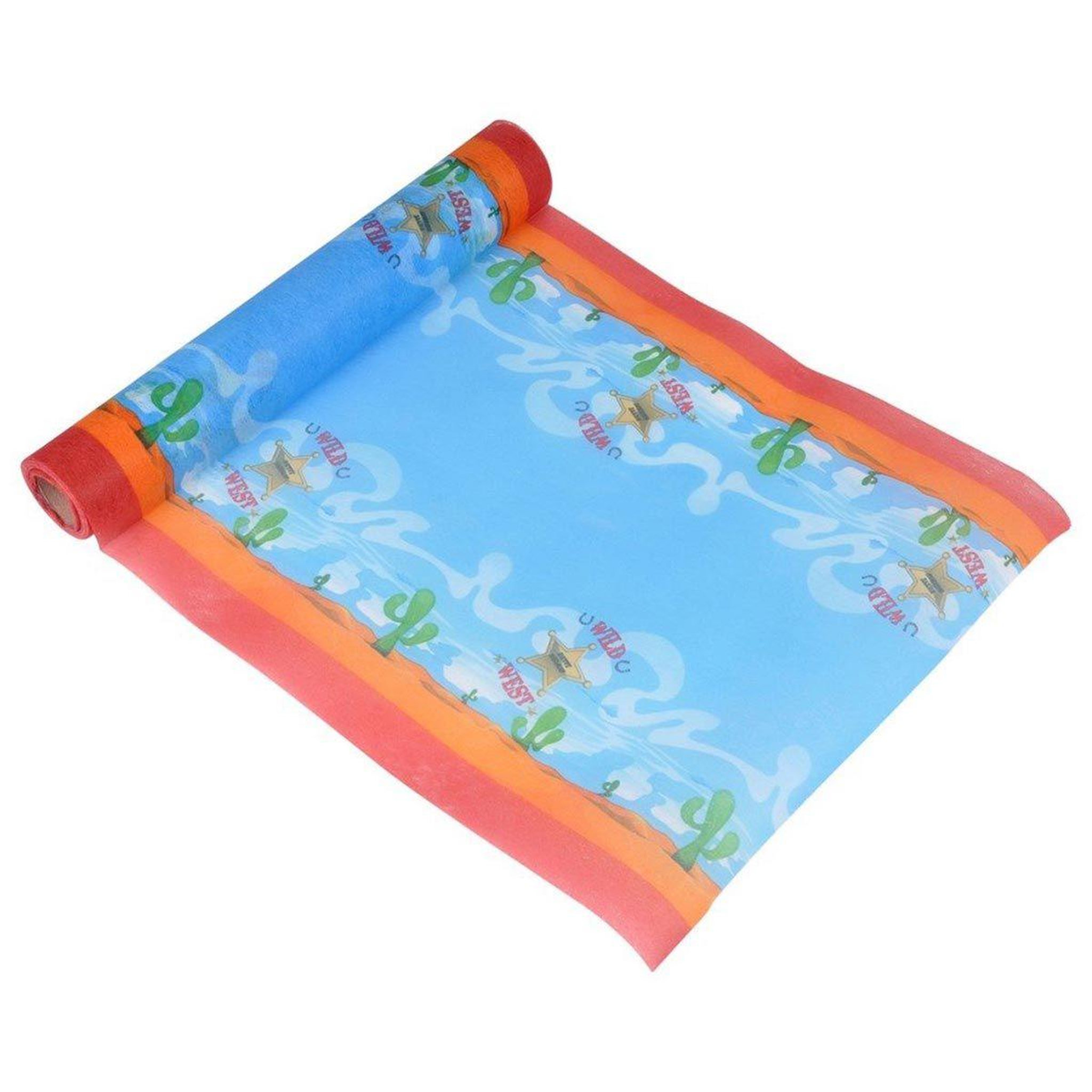 HOMEA Chemin de table jetable  cowboy  28cmx5m bleu