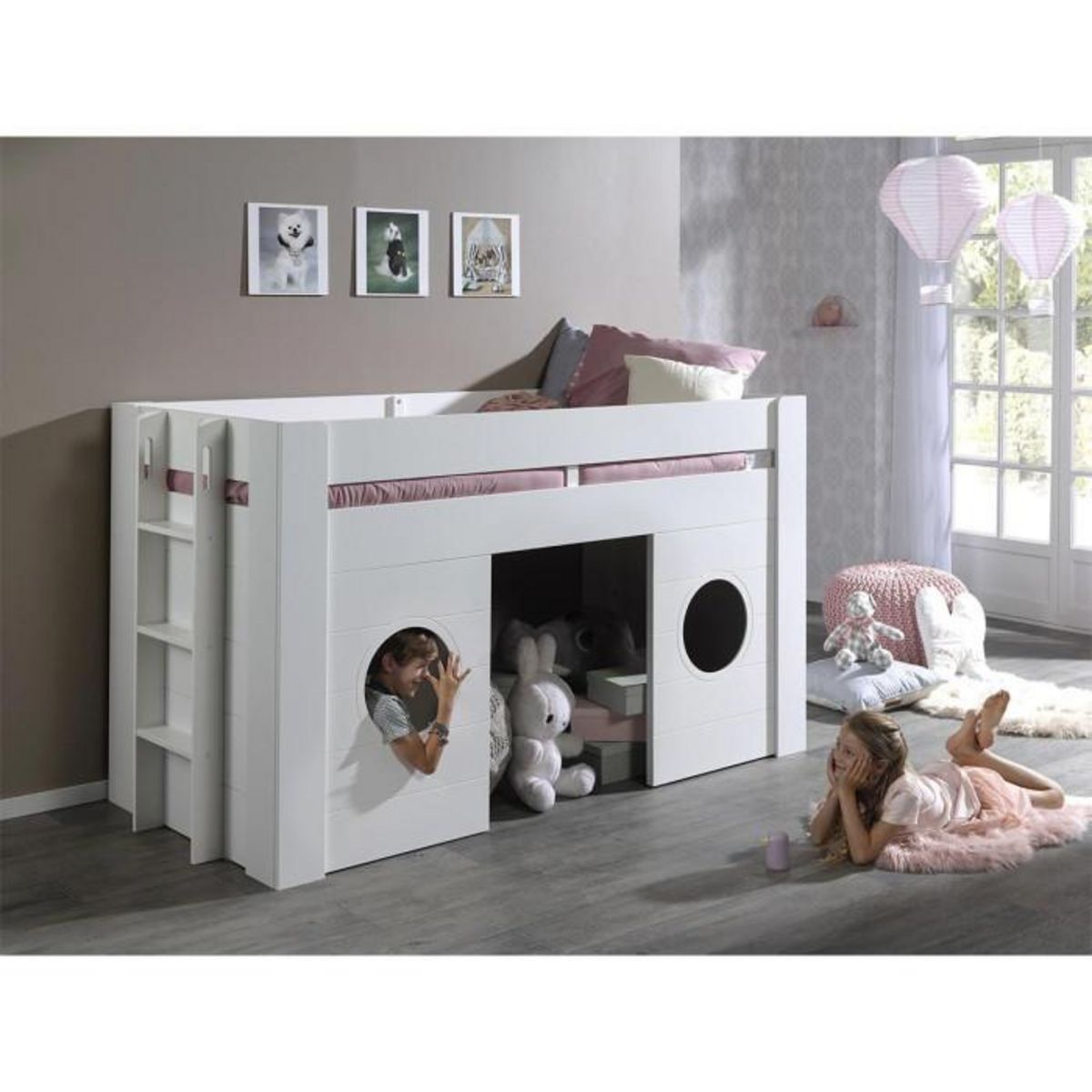 Paris Prix Lit Combiné Enfant  Freya  90x200cm Blanc