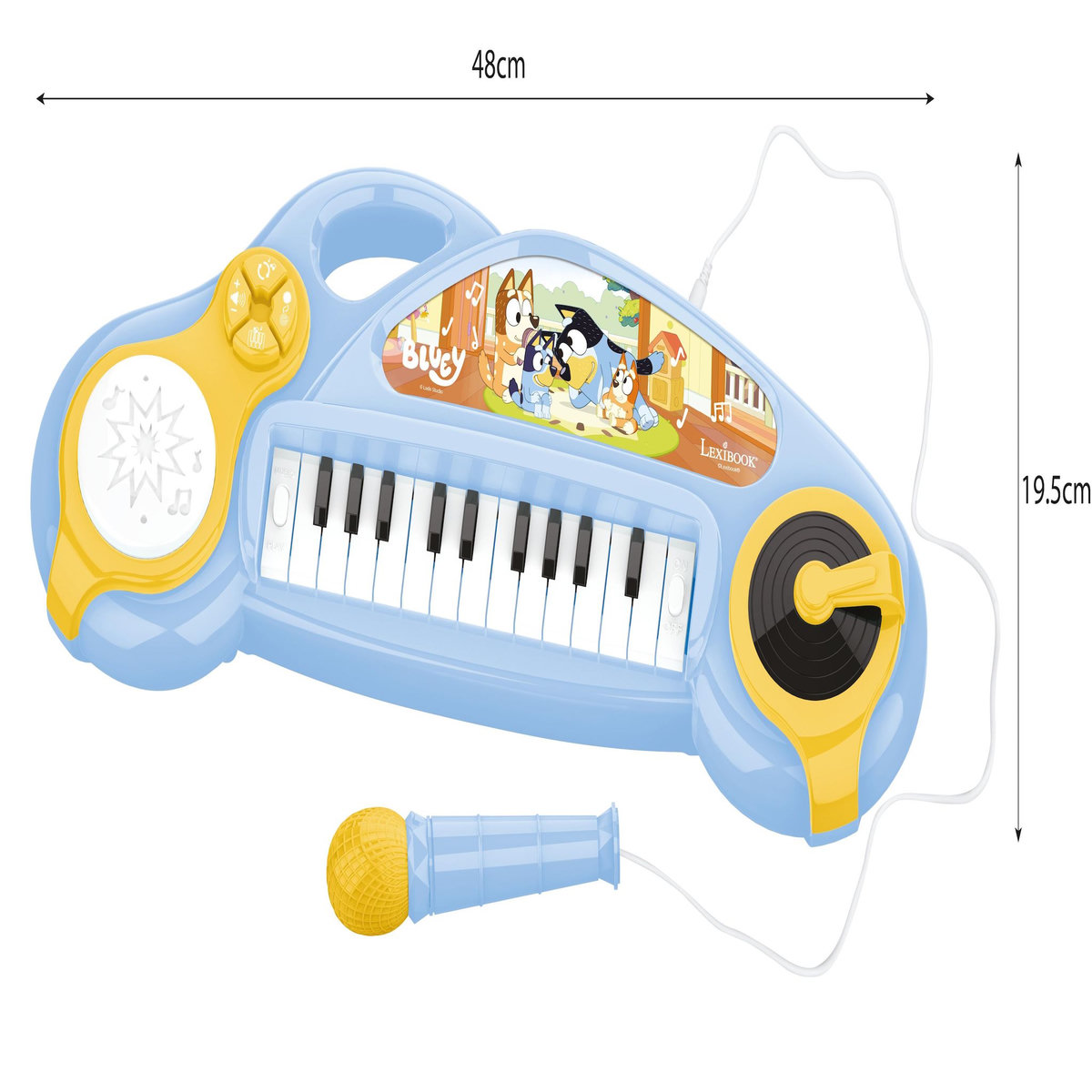 Lexibook Piano électronique pour enfants Bluey avec effets lumineux