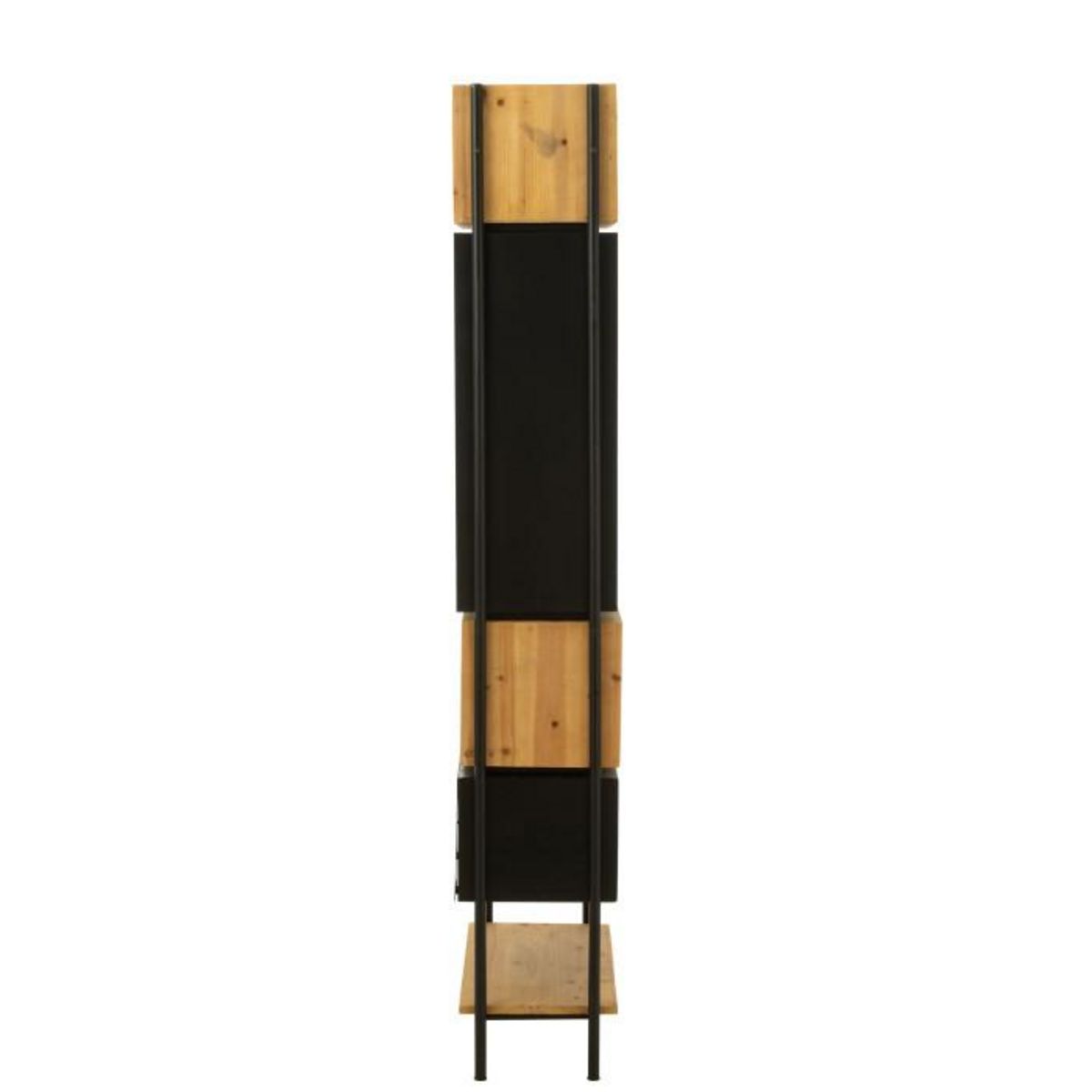 Paris Prix Étagère en Bois  Tina  65cm Noir & Naturel