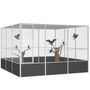 Voir la diapositive 2 : VIDAXL Cage a oiseaux Anthracite 302,5x324,5x211,5 cm Acier galvanise