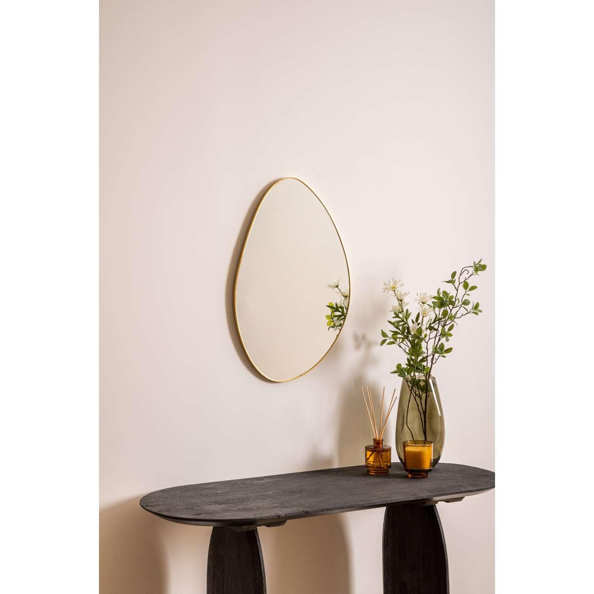 Voir la diapositive 2 : ATMOSPHERA Miroir forme organique - 40 x 60 cm - Doré