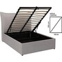 Voir la diapositive 3 : Habitat et Jardin Lit coffre double  Megeve  140 x 200 cm - Gris