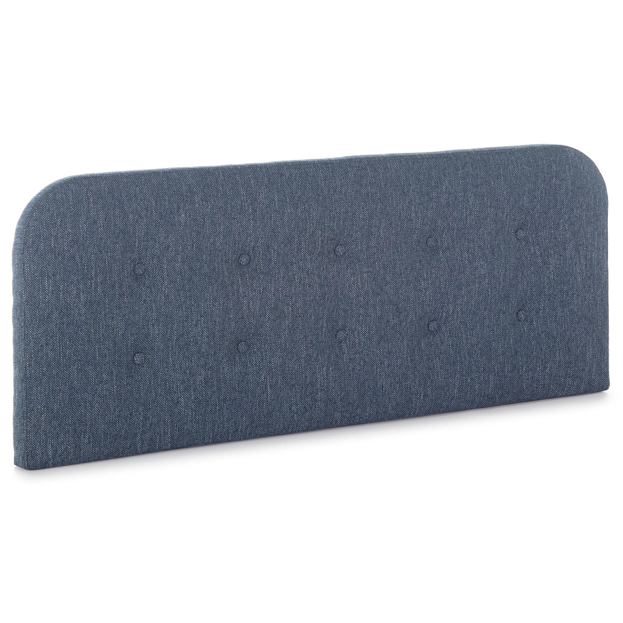 MARCKONFORT Tête de lit tapissée Saona 160x60 cm Couleur Bleu, 8 cm d'épaisseur