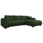 Voir la diapositive 6 : BEST MOBILIER Rosalie - canapé d'angle réversible 4 places convertible avec coffre en velours côtelé