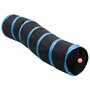 Voir la diapositive 1 : VIDAXL Tunnel pour chats en forme de S Noir et bleu 122 cm Polyester