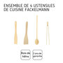 Voir la diapositive 4 : Fackelmann Ensemble de 4 ustensiles de cuisine Fackelmann Boisselerie
