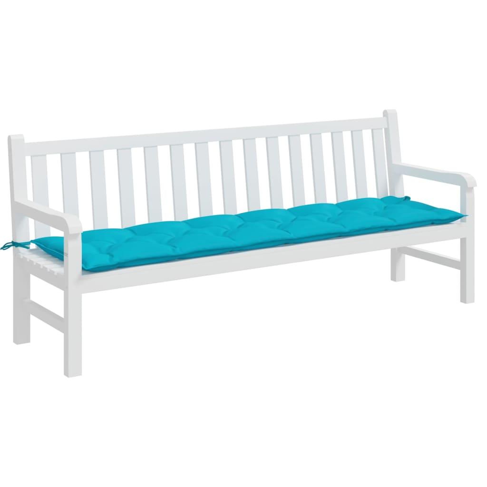 Voir la diapositive 3 : VIDAXL Coussin de banc de jardin turquoise 200x50x7 cm tissu