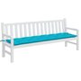 Voir la diapositive 3 : VIDAXL Coussin de banc de jardin turquoise 200x50x7 cm tissu