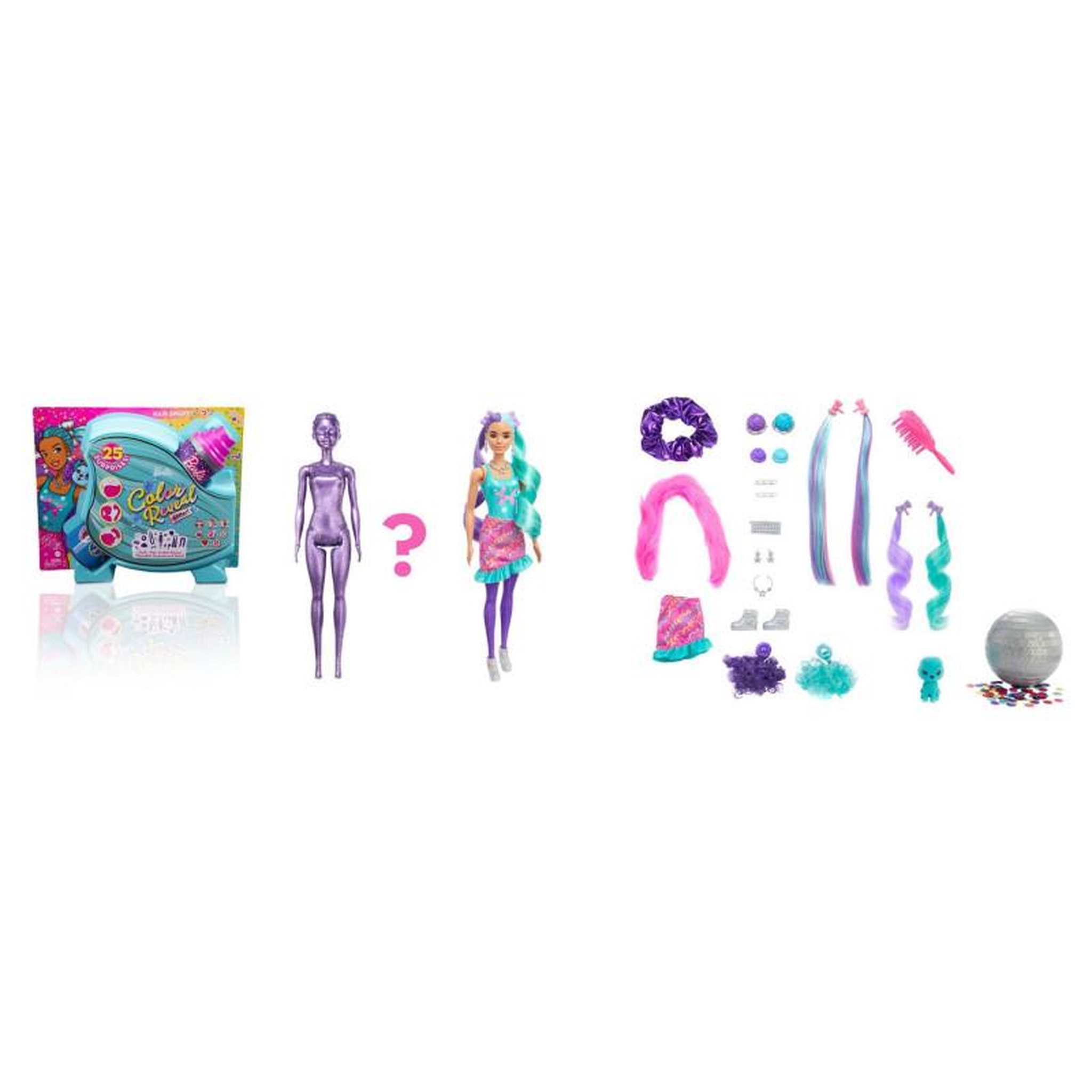 Voir la diapositive 3 : MATTEL Mattel - Poupée Barbie à Surprise Couleur Reveal