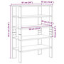 Voir la diapositive 6 : VIDAXL Etagere a chaussures chene marron 61x32x87,5 cm bois ingenierie